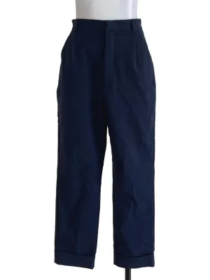 Dark Blue Straight Cut Pants