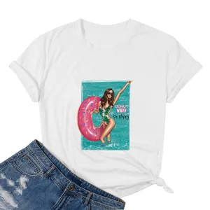 Donut Worry Be Happy Cotton Tee