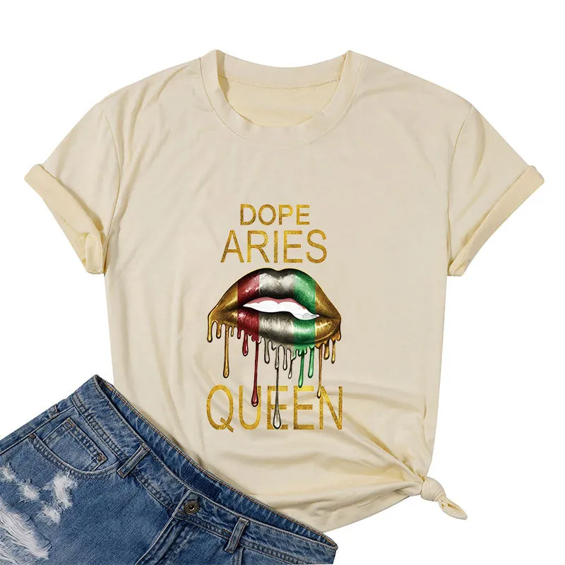 Dope Aries Queen Cotton Tee