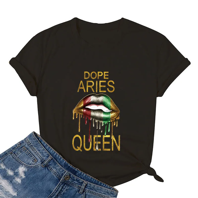 Dope Aries Queen Cotton Tee