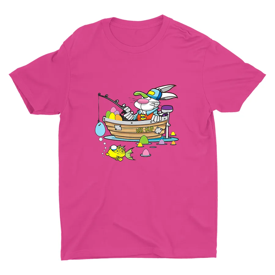 Easter Fishing Printed Cotton Tee