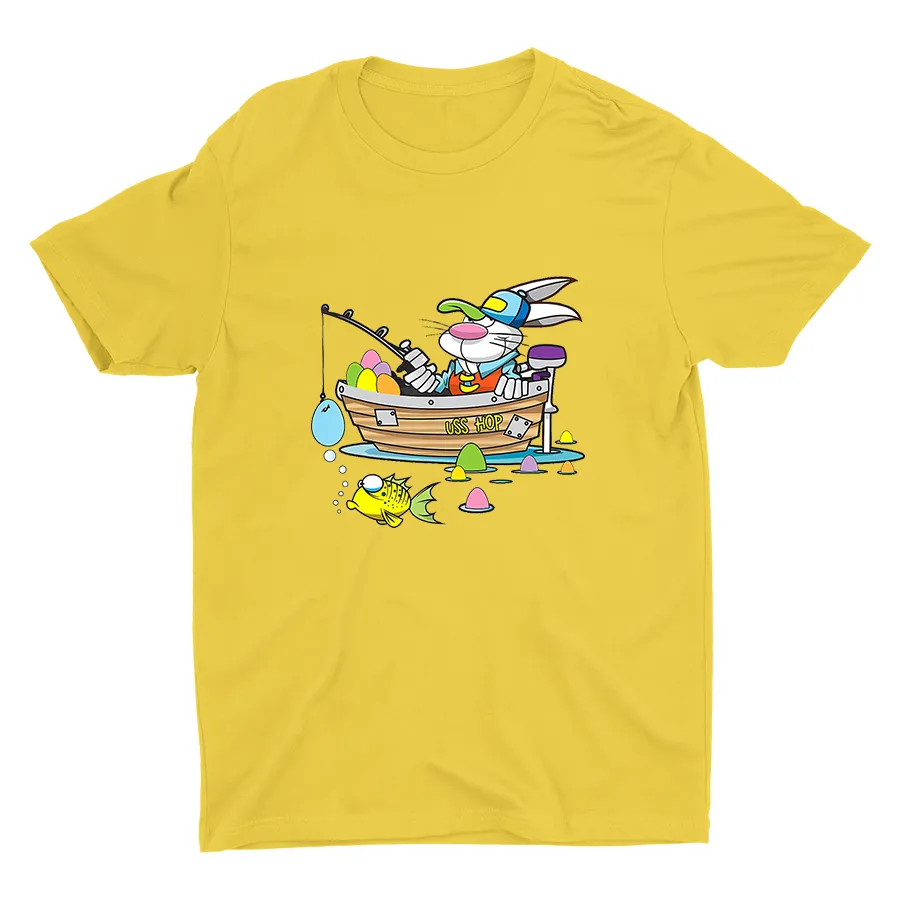 Easter Fishing Printed Cotton Tee