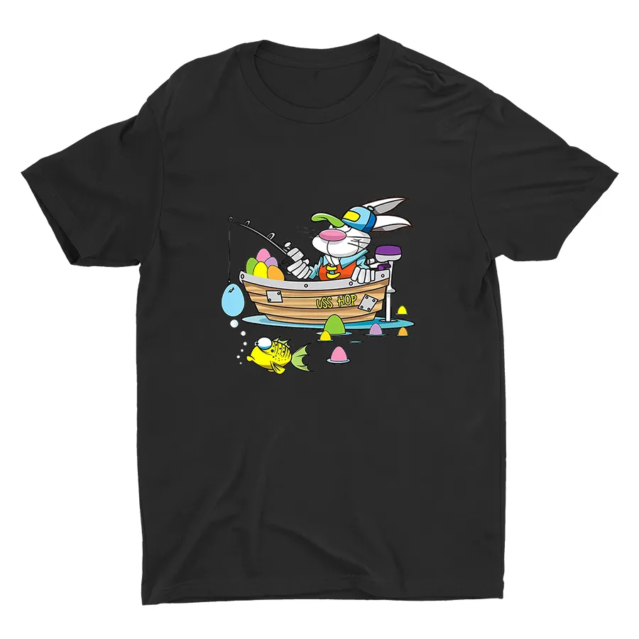 Easter Fishing Printed Cotton Tee