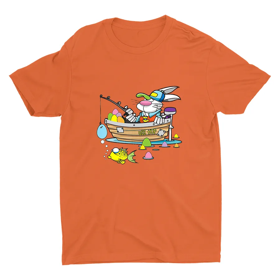 Easter Fishing Printed Cotton Tee