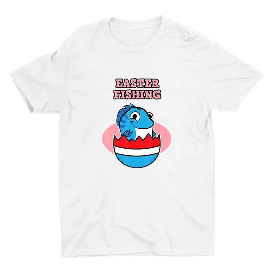 Easter Fishing Printed Cotton Tee