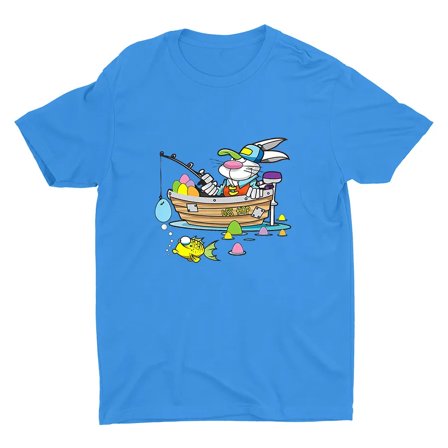 Easter Fishing Printed Cotton Tee