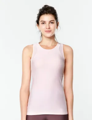 easyoga LA-VEDA By Your Side Tank - R32 Ivory Pink