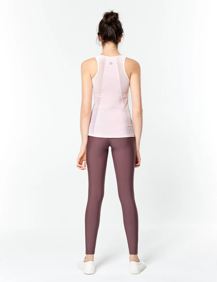 easyoga LA-VEDA By Your Side Tank - R32 Ivory Pink