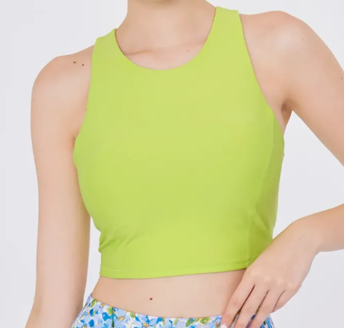 easyoga LA-VEDA Prima Cropped Tank - G12 Grass Green