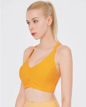 easyoga LA-VEDA Shirring Bra - O13 Fanta Orange