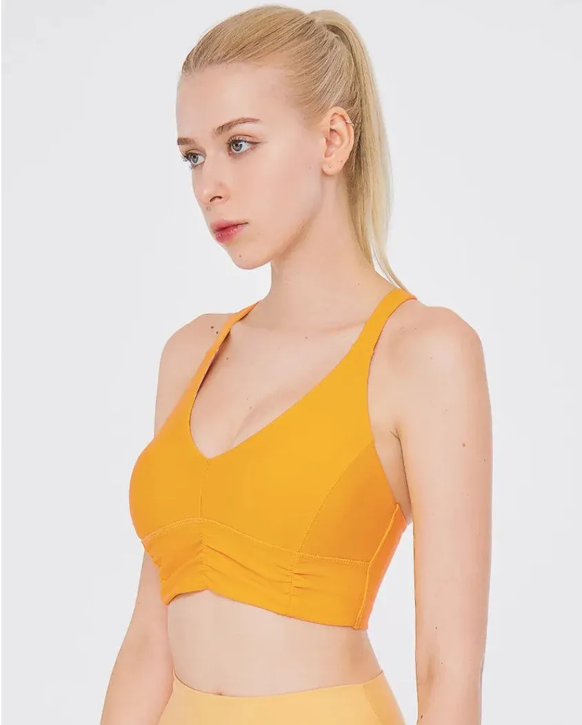 easyoga LA-VEDA Shirring Bra - O13 Fanta Orange