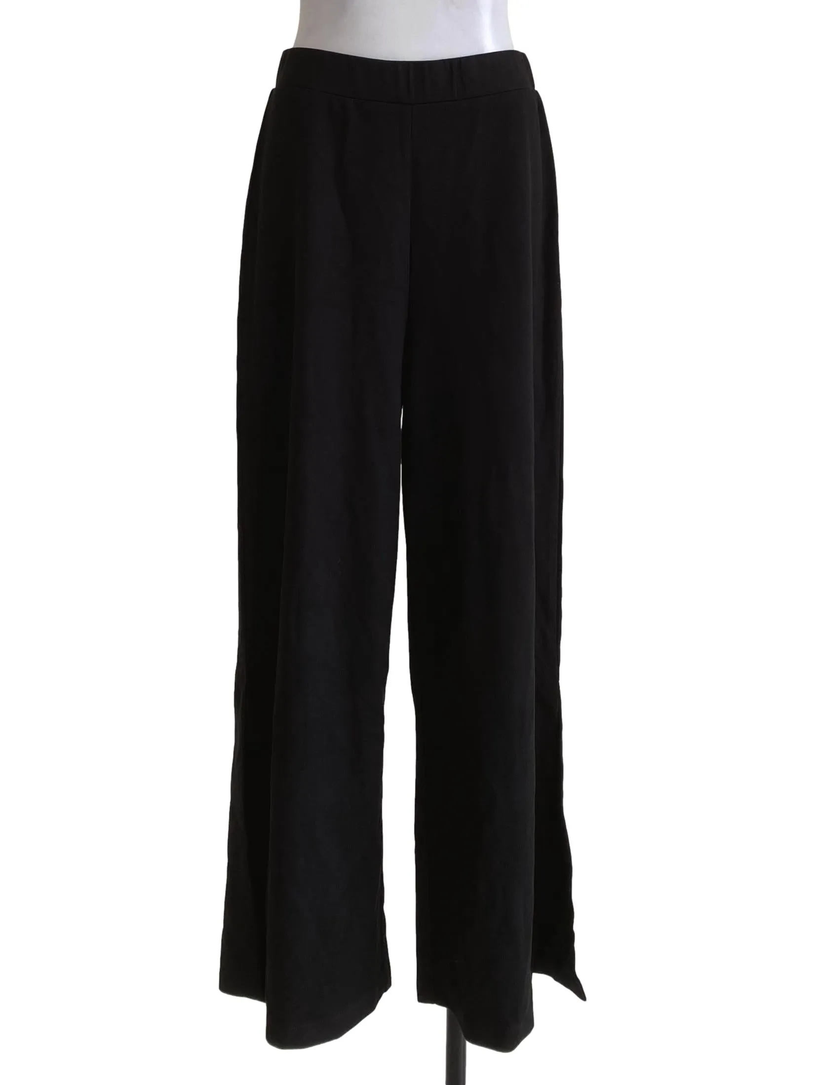 Ebony Black Bottom Side Slit Pants