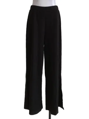 Ebony Black Bottom Side Slit Pants