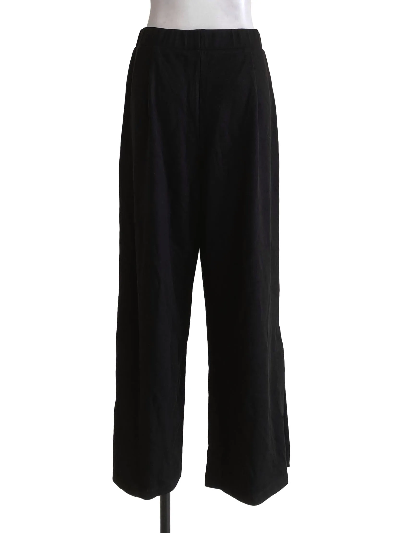 Ebony Black Bottom Side Slit Pants