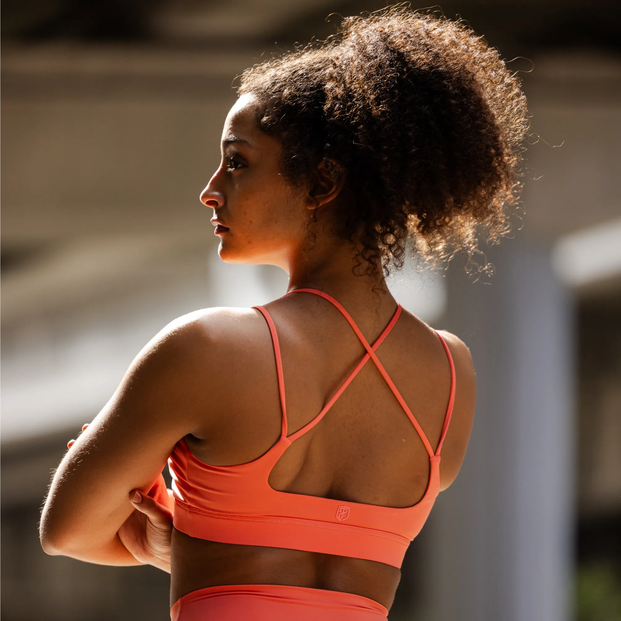 Exhale Sports Bra (Hot Peach)