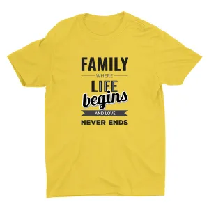 FAMILY WHERE LIFE BEGINS Cotton Tee