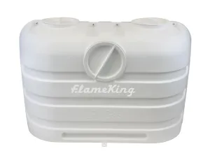 Flame King Dual 20LB LP Propane Tank Light Plastic Heavy Duty Cover Rv Trailer White