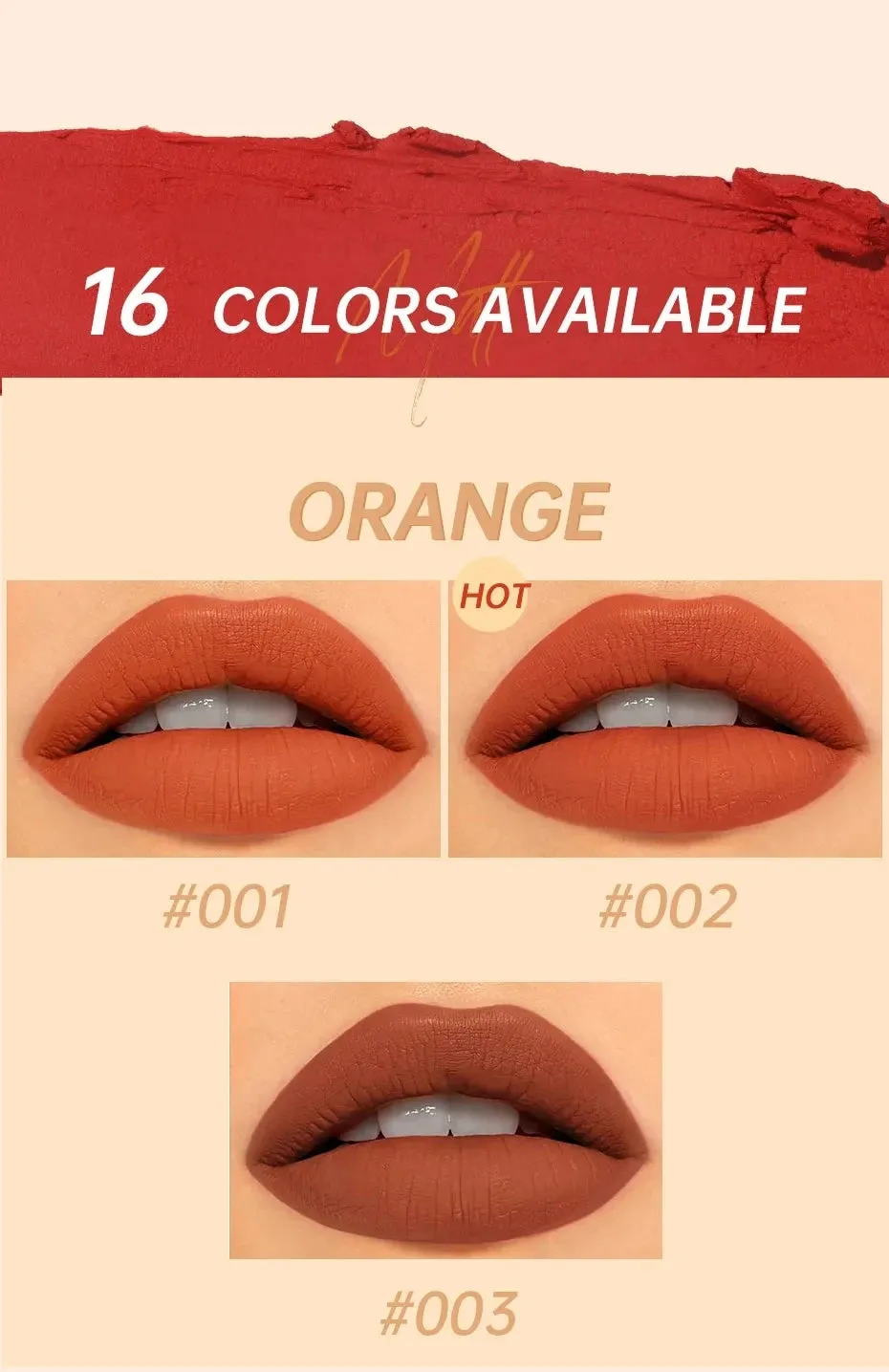 FOCALLURE Waterproof Natural Super Soft Matte Lipstick