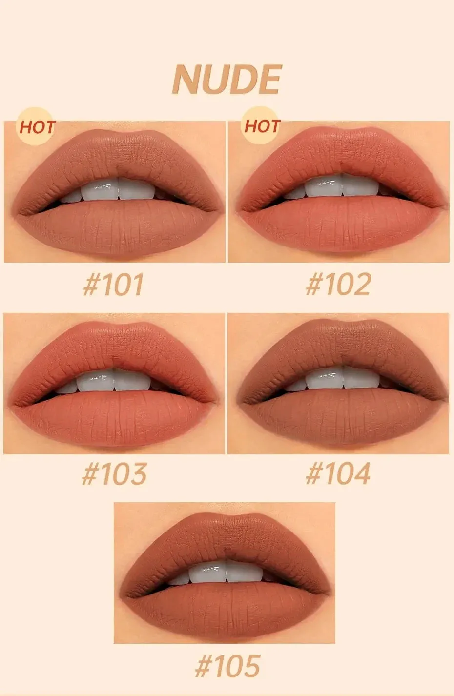 FOCALLURE Waterproof Natural Super Soft Matte Lipstick