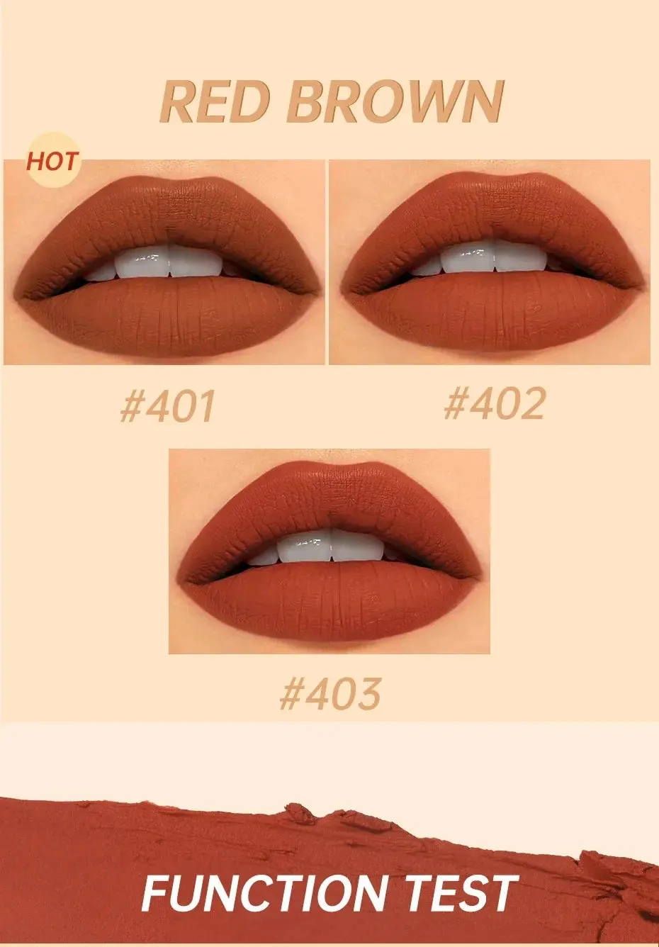 FOCALLURE Waterproof Natural Super Soft Matte Lipstick