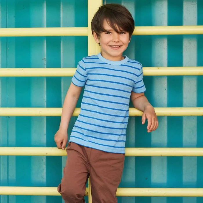 Fred's World Alfa Stripe Shirt - Bunny Blue