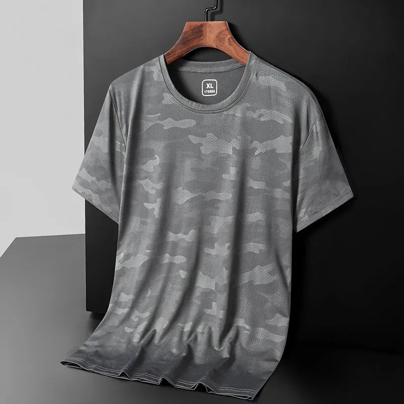 Free Shipping Camping T-Shirts Men Summer Plus Size 5XL Male Tshirt Sports Tee Shirt Basic Man Tops Running Clothing Young Wear