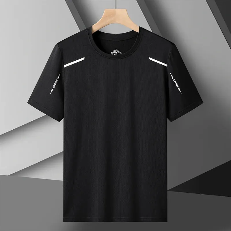 Free Shipping Camping T-Shirts Men Summer Plus Size 5XL Male Tshirt Sports Tee Shirt Basic Man Tops Running Clothing Young Wear