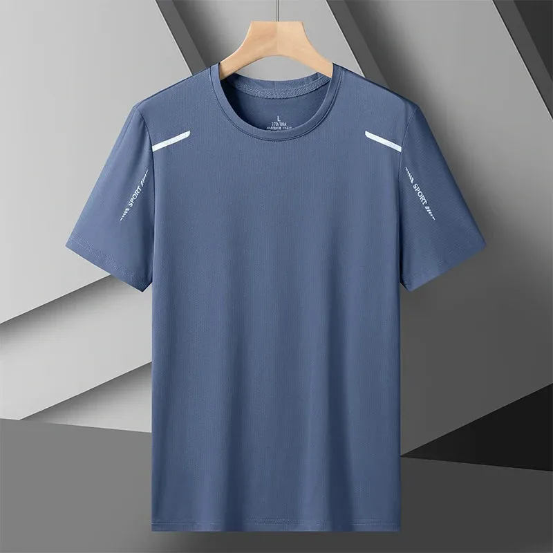 Free Shipping Camping T-Shirts Men Summer Plus Size 5XL Male Tshirt Sports Tee Shirt Basic Man Tops Running Clothing Young Wear
