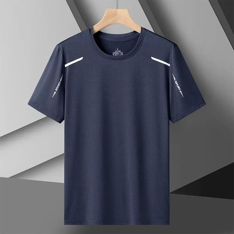Free Shipping Camping T-Shirts Men Summer Plus Size 5XL Male Tshirt Sports Tee Shirt Basic Man Tops Running Clothing Young Wear