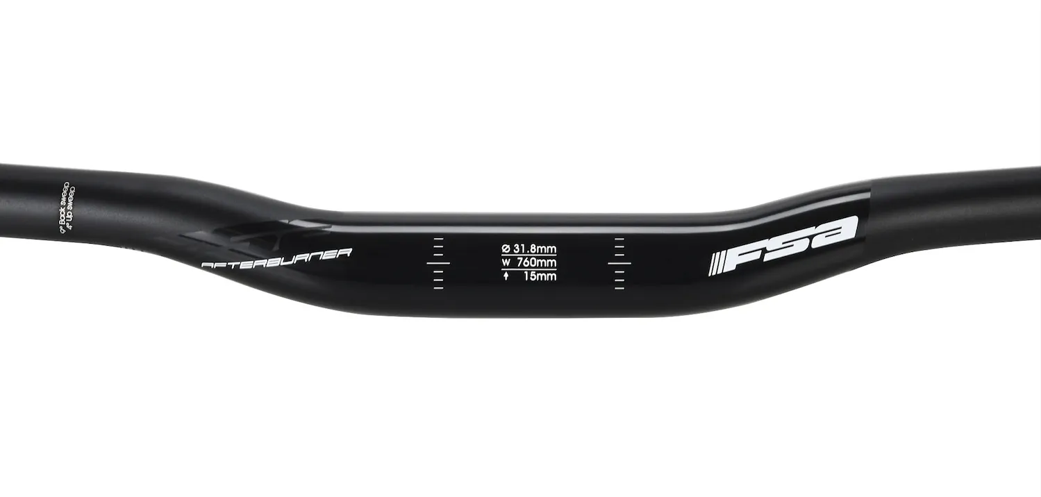 FSA Afterburner Low Riser MTB Bar - 680mm Width - 31.8mm - 15mm Rise