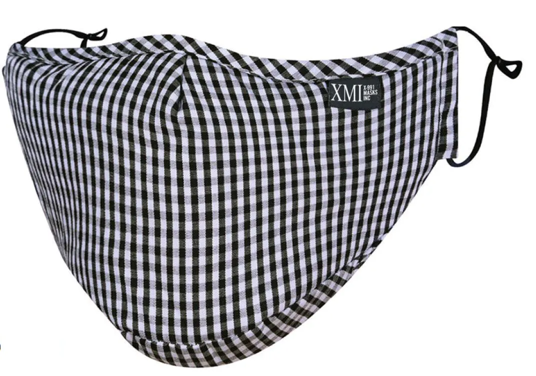 Gingham printed mask