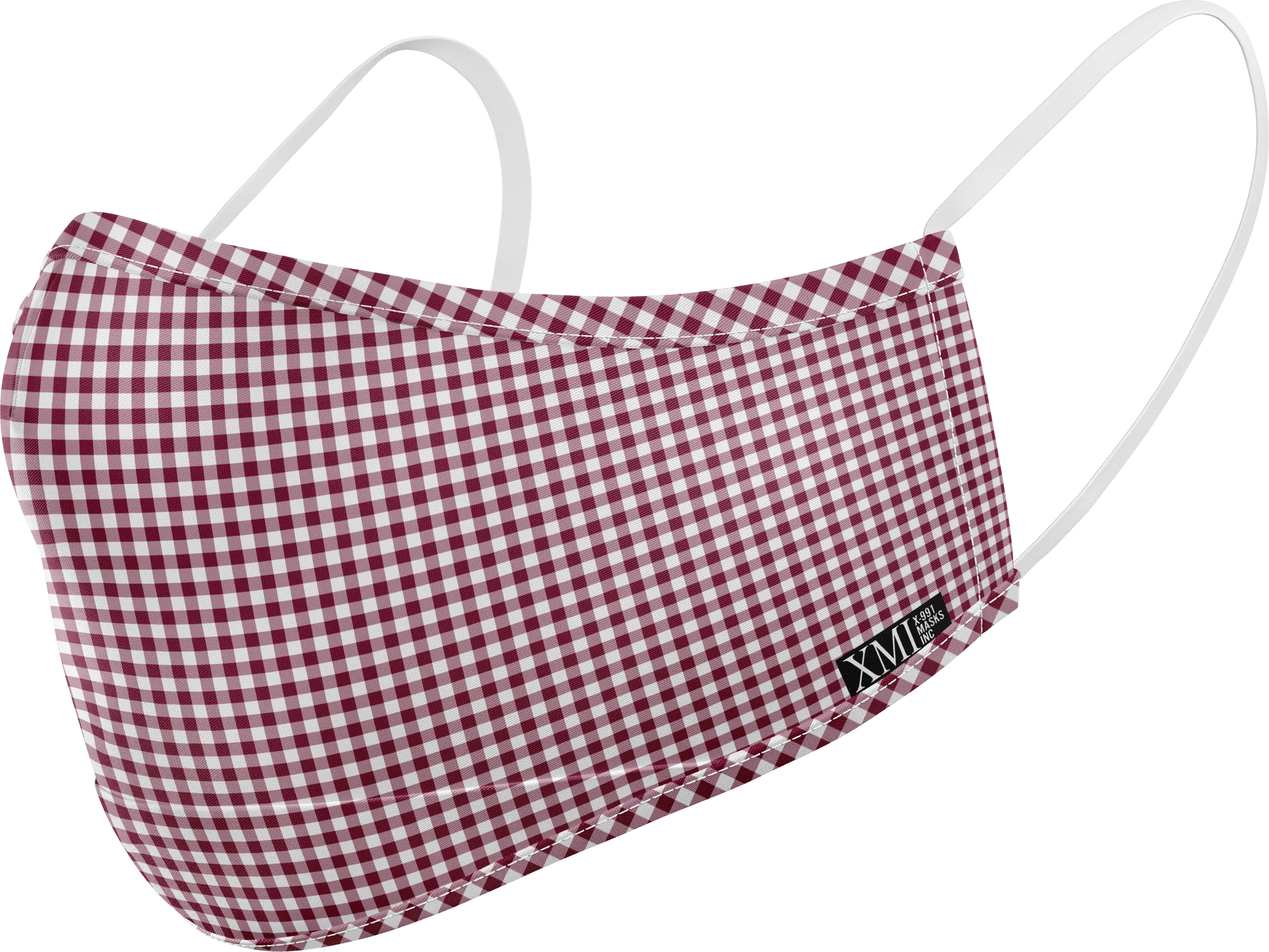 Gingham printed mask