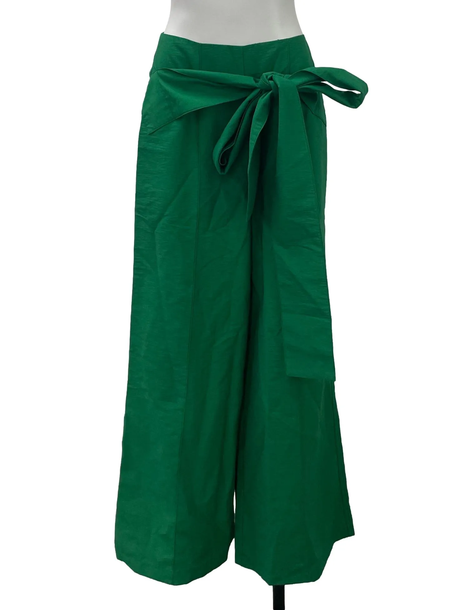 Green Front Tie Pants