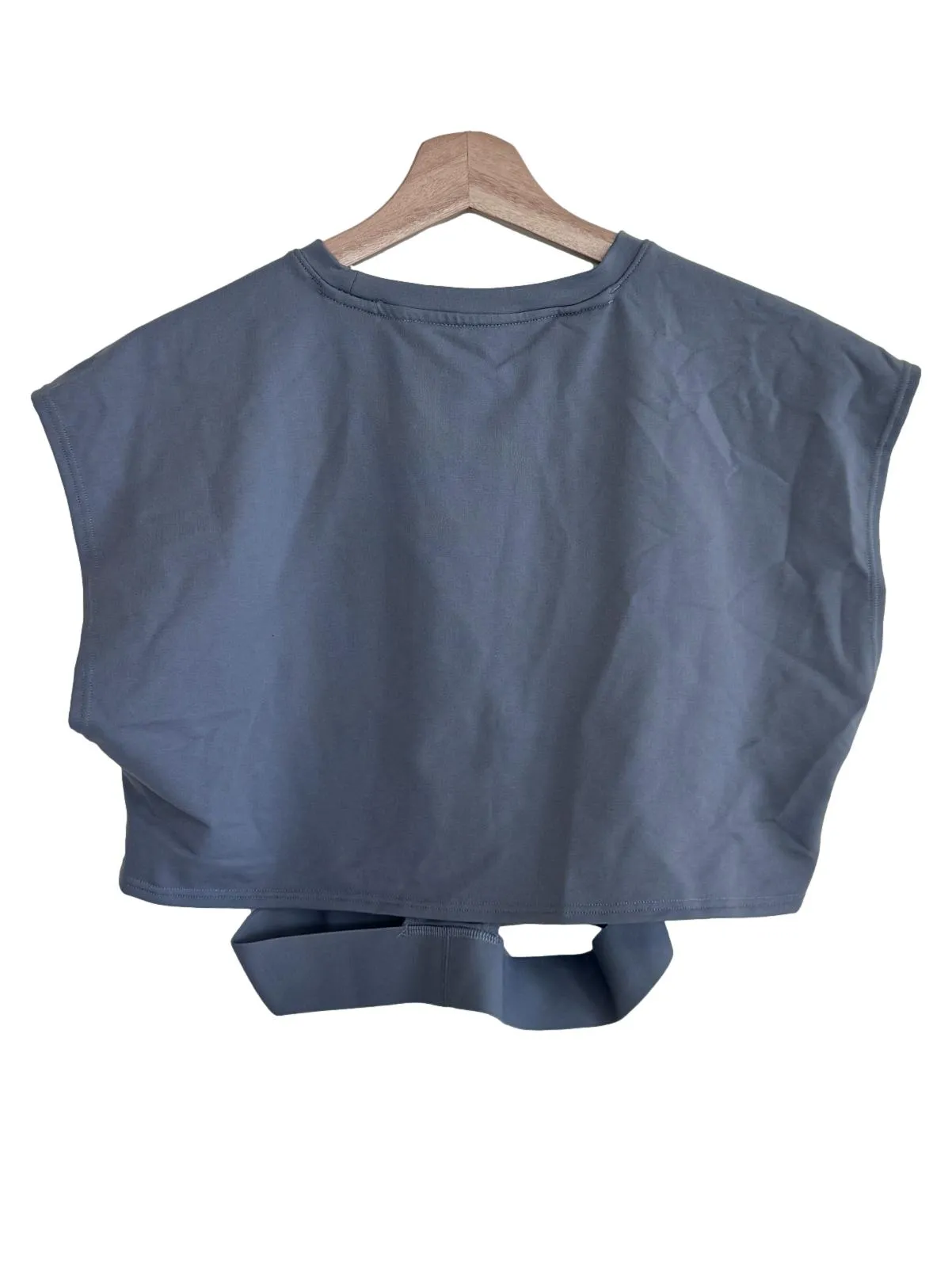 Grey Round Neck Top