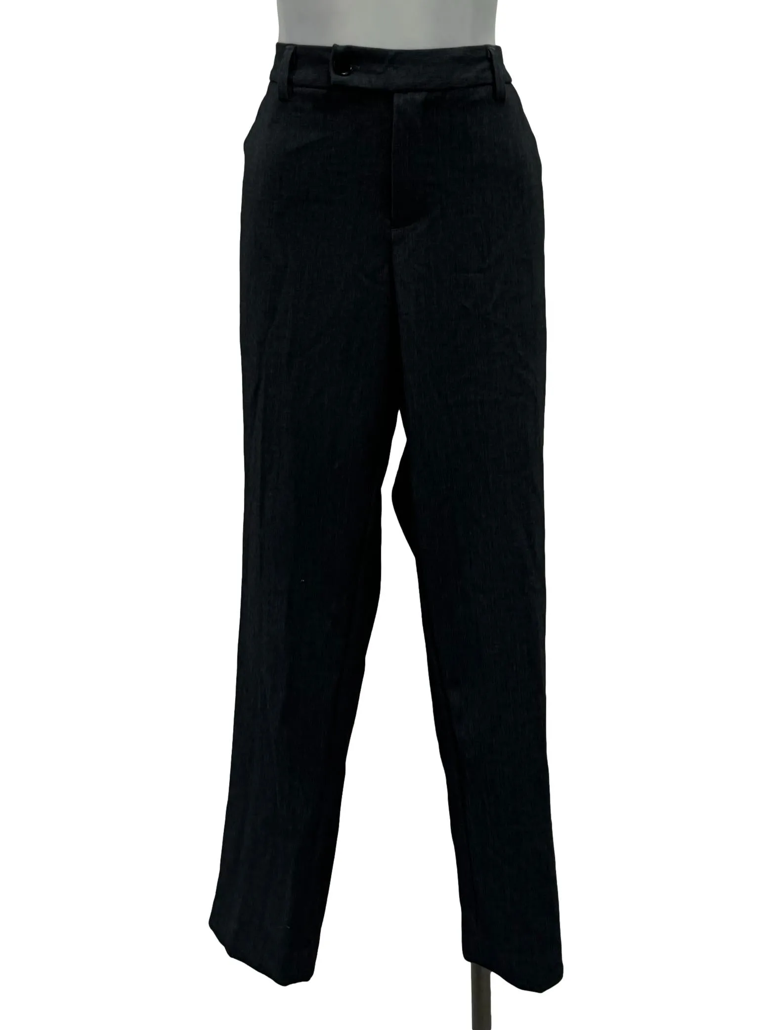 Grey Washed Cropped Formal Pants