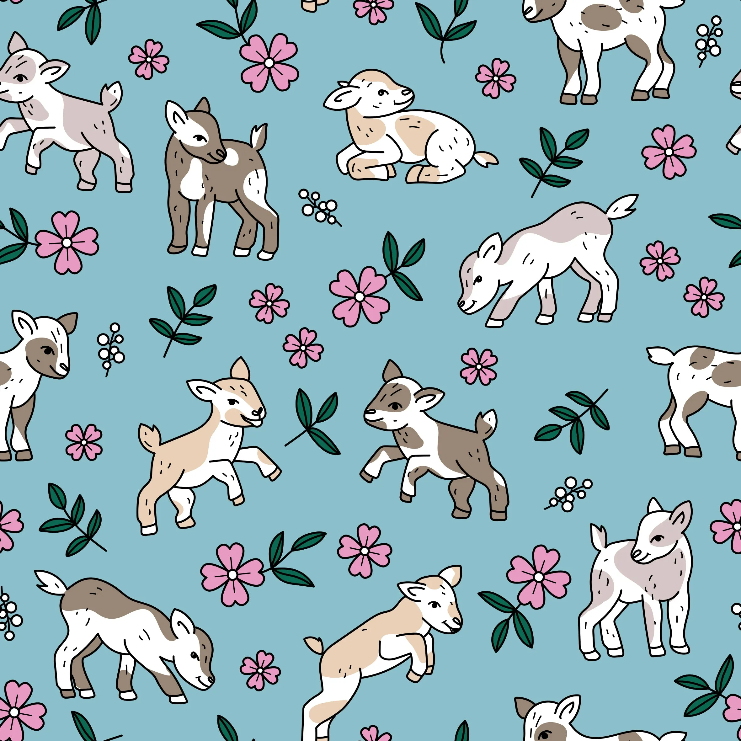 Happy Goat Garden Women's Active Shorts