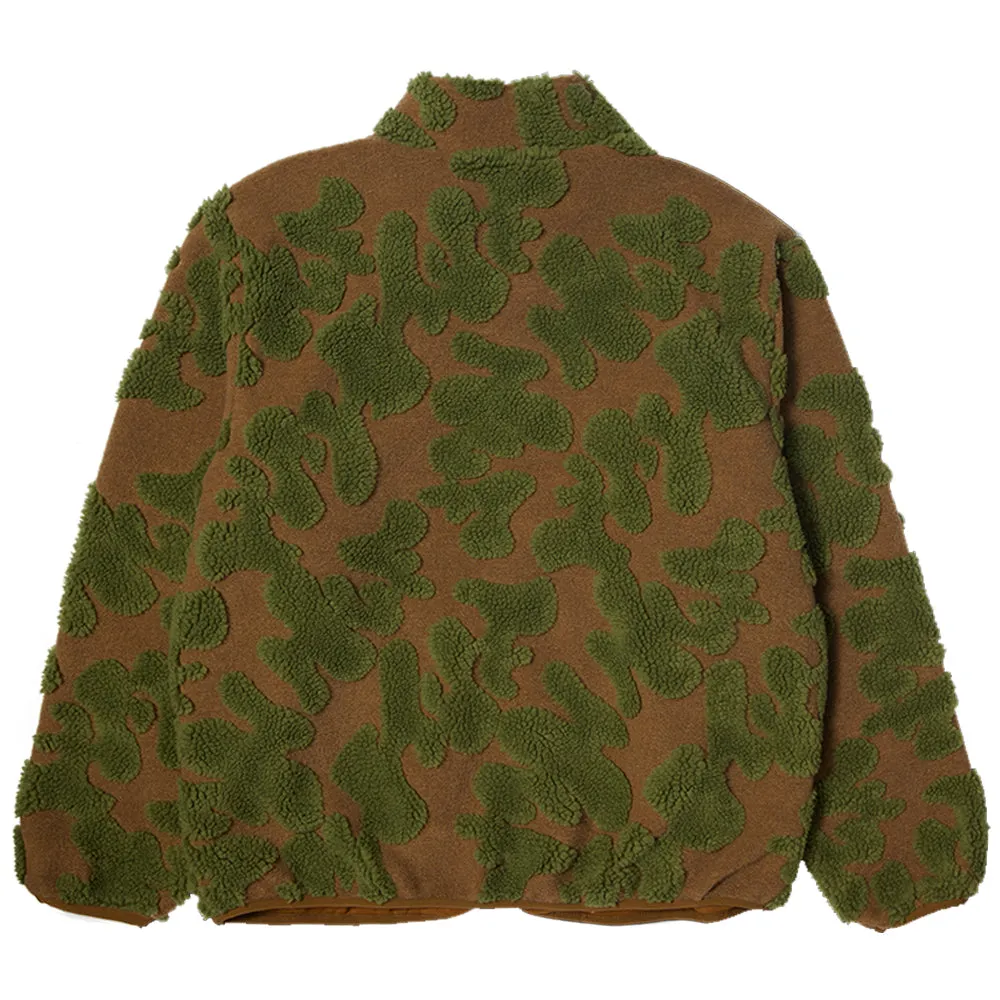 HUF Abstract High Pile Jacquard Fleece Jacket Mud