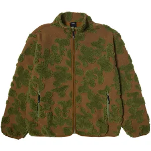 HUF Abstract High Pile Jacquard Fleece Jacket Mud