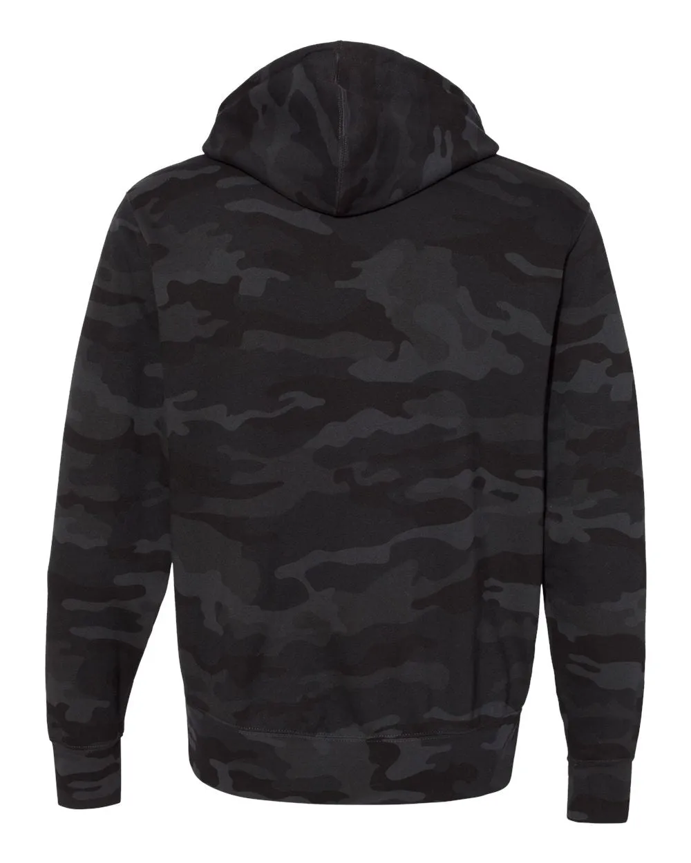 Independent Trading Co. - Unisex Lightweight Full Zip Hoodie Black Camo
