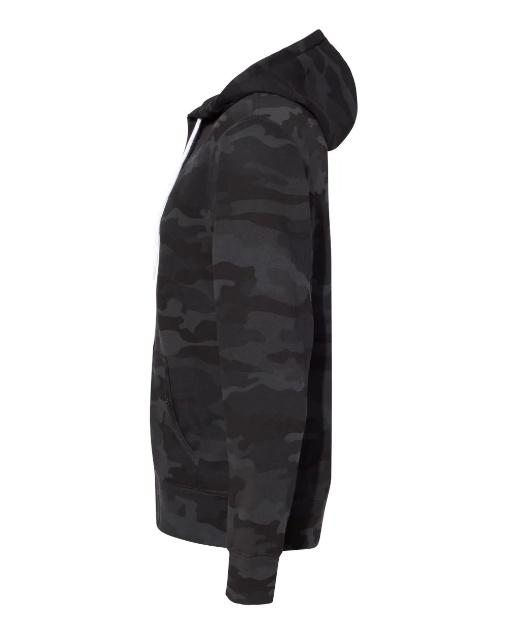 Independent Trading Co. - Unisex Lightweight Full Zip Hoodie Black Camo