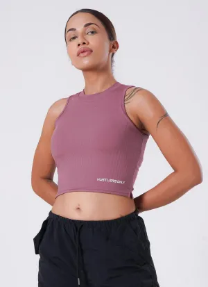 IVY Ribbed Tank - Barbie pink