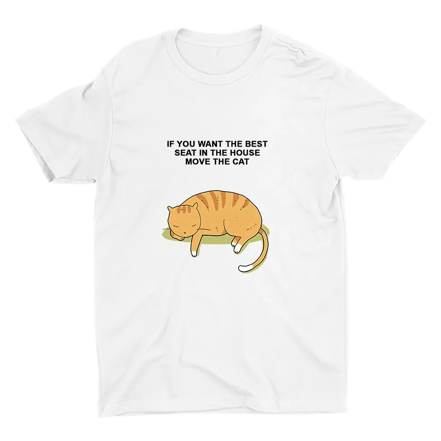 Just Move The Cat  Cotton Tee