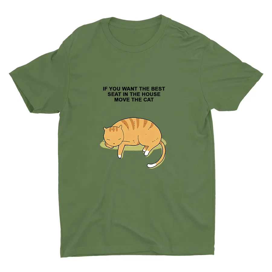 Just Move The Cat  Cotton Tee
