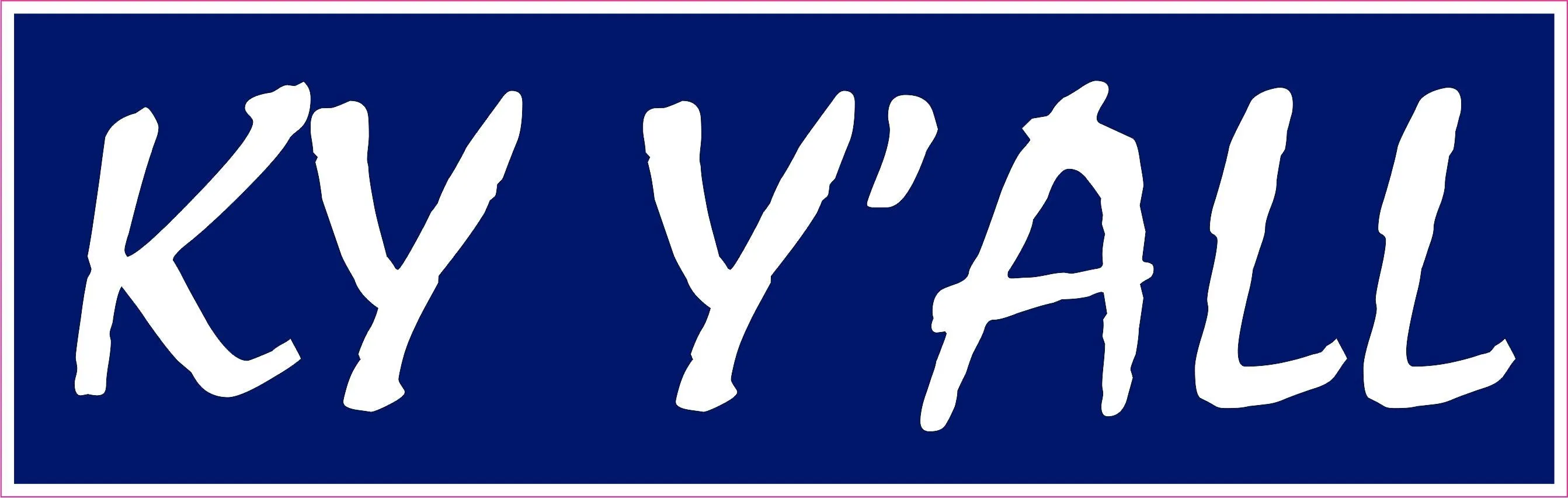 Kentucky Y'all Vinyl Bumper Sticker Decal