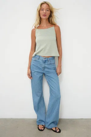 Lena High Neck Tank - Sage