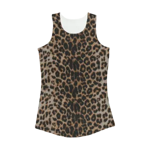 Leopard Fur Print Women Performance Tank Top