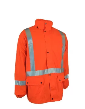 Lightweight Fire Resistant (FR) Hi Vis Safety Rain Jacket