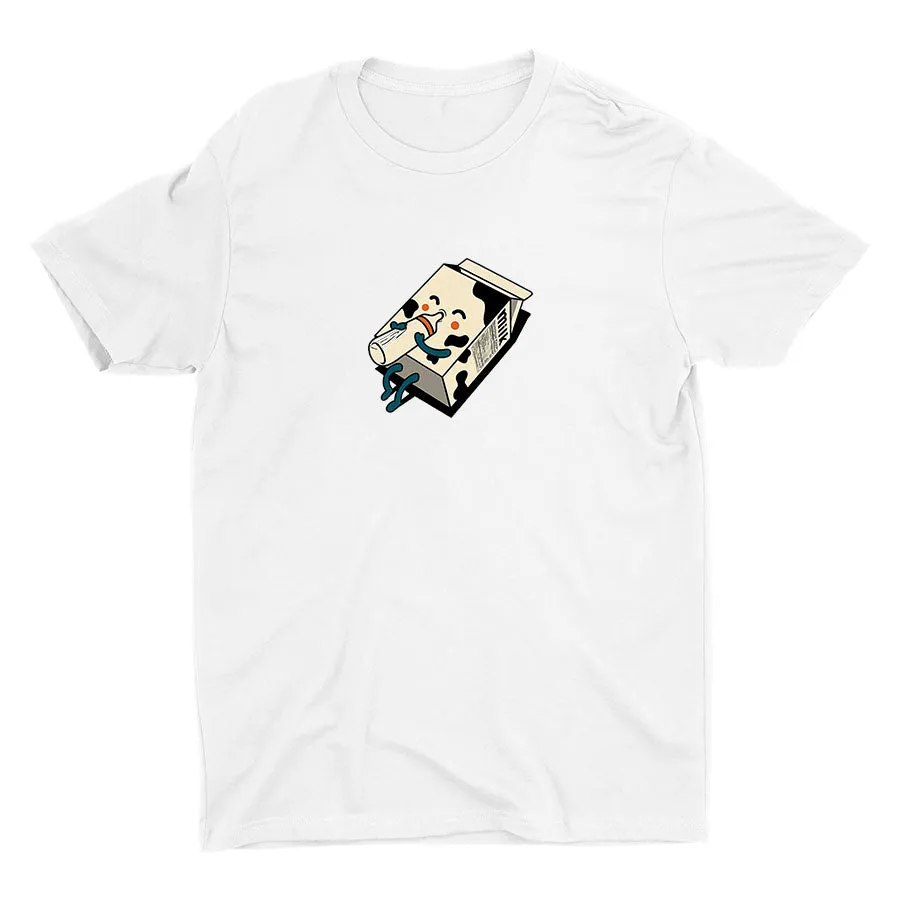 Look! Milk Drinking Milk Cotton Tee