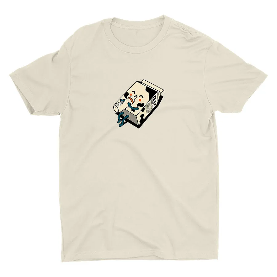 Look! Milk Drinking Milk Cotton Tee