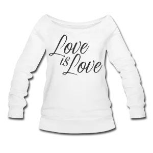 Love Black Glitter Women's Wideneck Sweatshirt